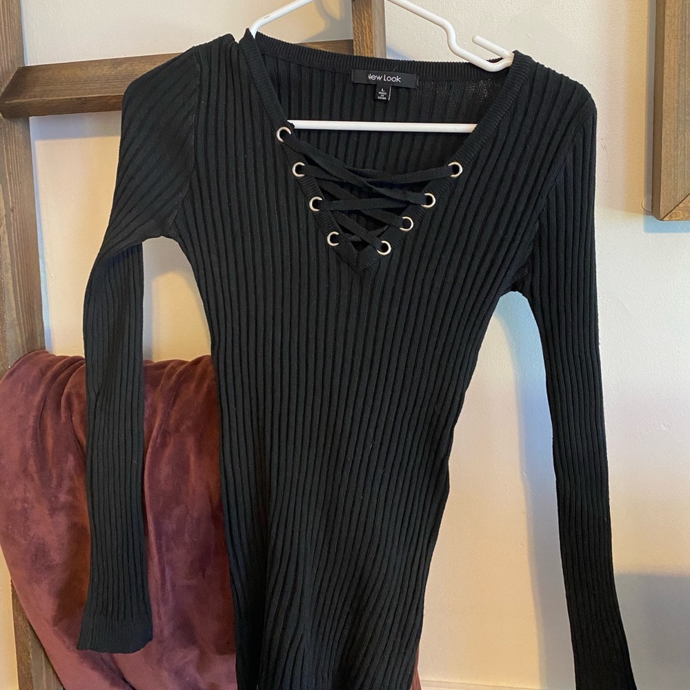 Ribbed Long Sleeve Sweater
